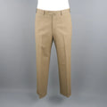 ERMENEGILDO ZEGNA Size 33 Olive Solid Wool Dress Pants ERMENEGILDO ZEGNA