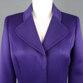 ESCADA Size 4 Purple Cropped Pointed Lapel Belted Jacket ESCADA