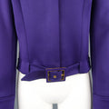 ESCADA Size 4 Purple Cropped Pointed Lapel Belted Jacket ESCADA