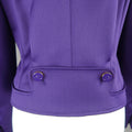 ESCADA Size 4 Purple Cropped Pointed Lapel Belted Jacket ESCADA