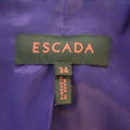 ESCADA Size 4 Purple Cropped Pointed Lapel Belted Jacket ESCADA