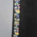 ETRO Size 29 Black Stretch Cotton Floral Trim Boot Cut Jeans ETRO