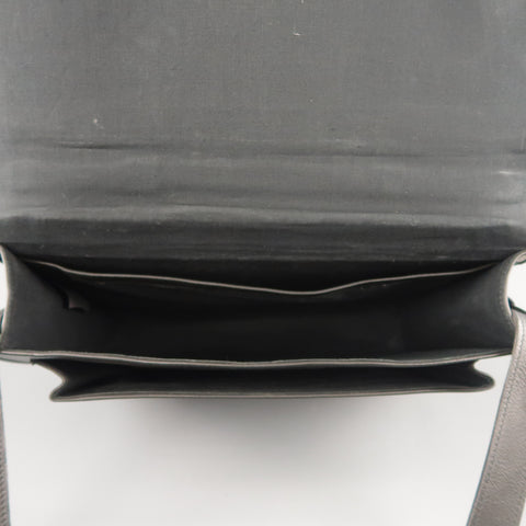 EUROPEAN NATURAL LEATHER BAGS Black Leather Briefcase