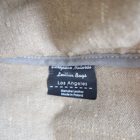EUROPEAN NATURAL LEATHER BAGS Canvas & Leather Weekender Bag