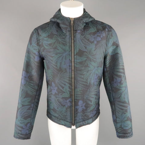 EXIBIT 40 Navy & Green Hawaiian Floral Nylon Blend Hooded Jacket EXIBIT