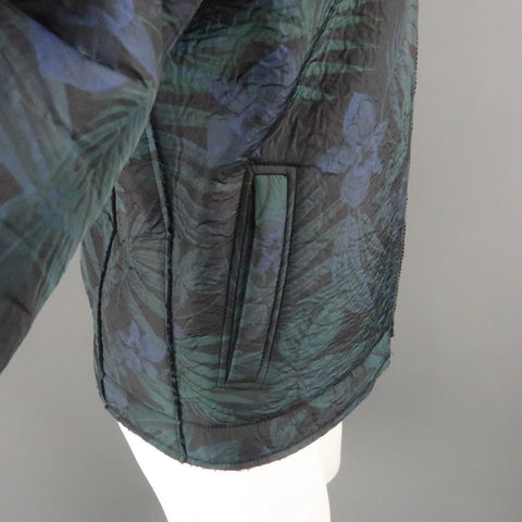 EXIBIT 40 Navy & Green Hawaiian Floral Nylon Blend Hooded Jacket EXIBIT