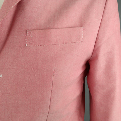 FACONNABLE Chest Size M Red Solid Cotton Notch Lapel Sport Coat
