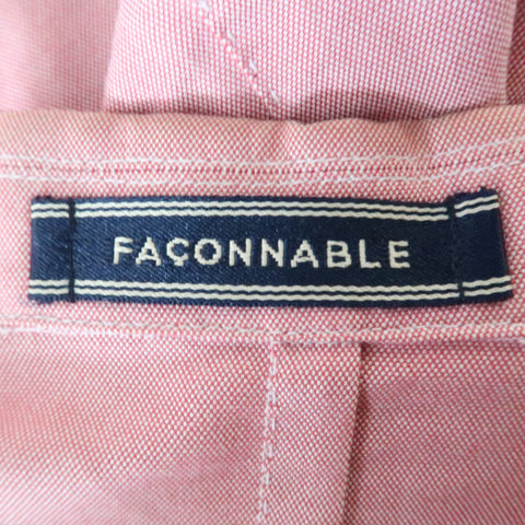 FACONNABLE Chest Size M Red Solid Cotton Notch Lapel Sport Coat
