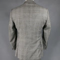 FENDI 44 Regular Glenplaid Two Button Grey Wool 33 28 Suit FENDI