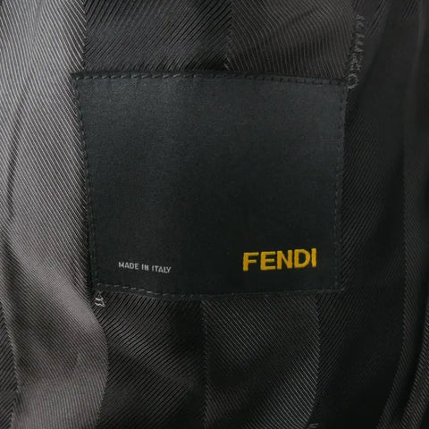 FENDI 44 Regular Glenplaid Two Button Grey Wool 33 28 Suit FENDI
