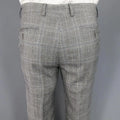 FENDI 44 Regular Glenplaid Two Button Grey Wool 33 28 Suit FENDI