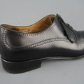 FRANCESCHETTI Size 12 Black Leather Brogue Medallion Lace Up FRANCESCHETTI