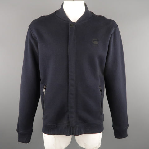 G-STAR XL Navy Textured Cotton Jacket