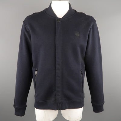 G-STAR XL Navy Textured Cotton Jacket