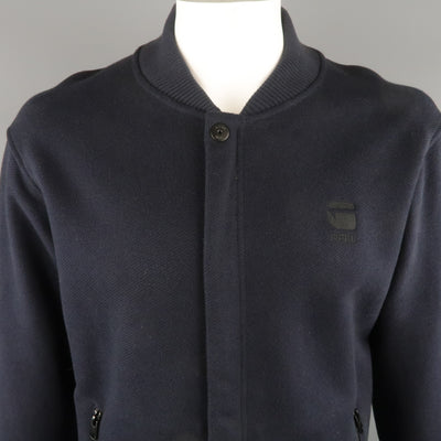 G-STAR XL Navy Textured Cotton Jacket