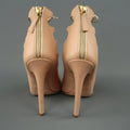 GIAMBATTISTA VALLI Size 9 Pink Leather Lace Up Peep Toe Sandals GIAMBATTISTA VALLI
