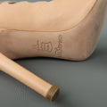 GIAMBATTISTA VALLI Size 9 Pink Leather Lace Up Peep Toe Sandals GIAMBATTISTA VALLI