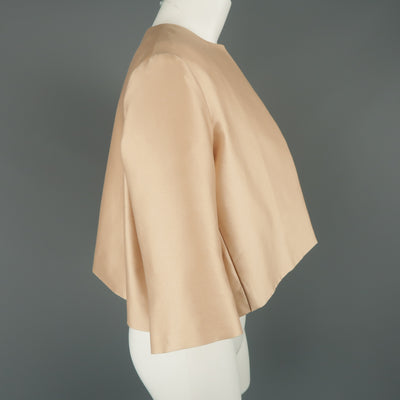 GIAMBATTISTA VALLI Size XS Pink Cotton / Silk Cropped A Line Bolero Jacket