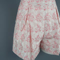GIAMBATTISTA VALLI Size XS Pink Silk Blend Floral Jacquard Pleated Shorts GIAMBATTISTA VALLI