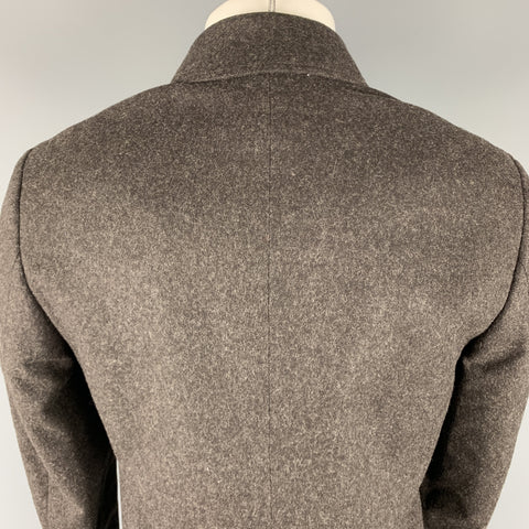 GIANFRANCO FERRE 36 Brown Wool Patch Pockets Long Jacket
