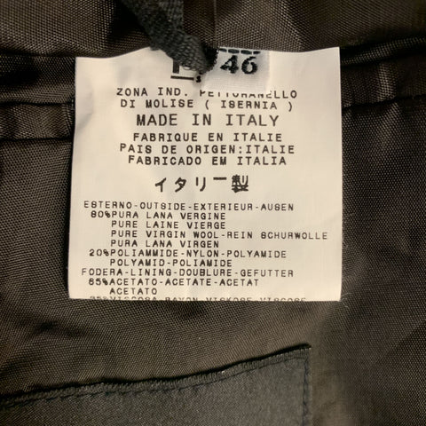 GIANFRANCO FERRE 36 Brown Wool Patch Pockets Long Jacket