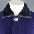 GIANNI VERSACE 36 Purple Wool Fur Collar Medusa Button Coat GIANNI VERSACE