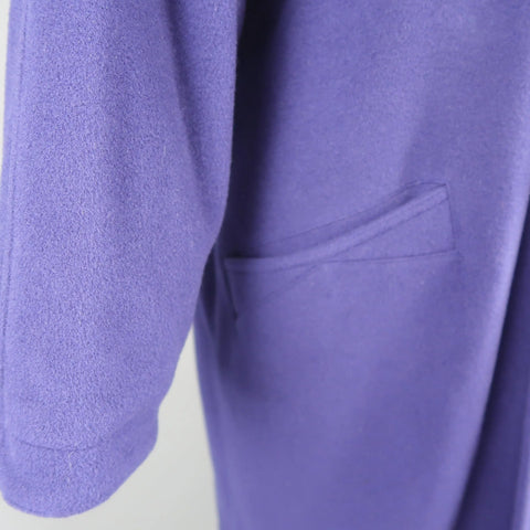 GIANNI VERSACE 36 Purple Wool Fur Collar Medusa Button Coat GIANNI VERSACE