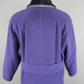 GIANNI VERSACE 36 Purple Wool Fur Collar Medusa Button Coat GIANNI VERSACE