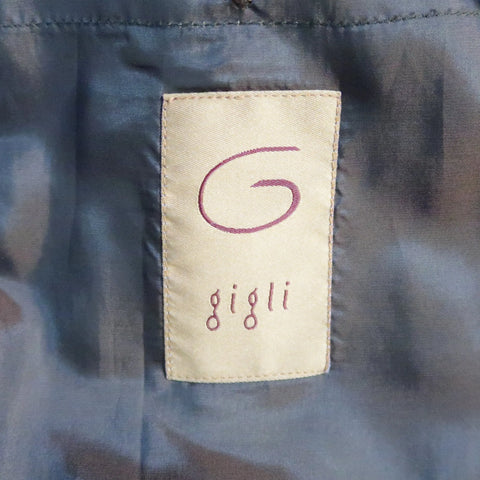 GIGLI 40 Brown Solid Cotton Corduroy  Coat GIGLI