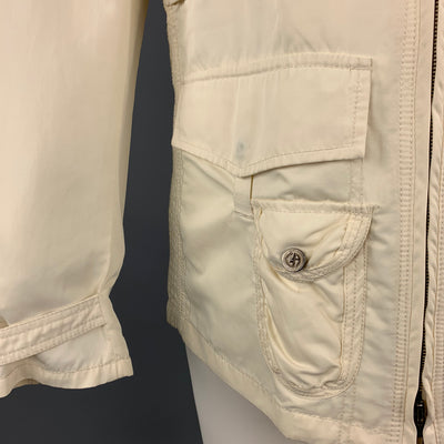 GIORGIO ARMANI 38 Size 38 Cream Cotton / Nylon Zip Fly Jacket