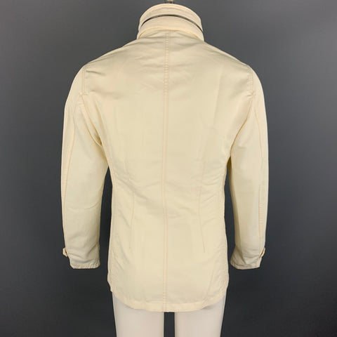 GIORGIO ARMANI 38 Size 38 Cream Cotton / Nylon Zip Fly Jacket