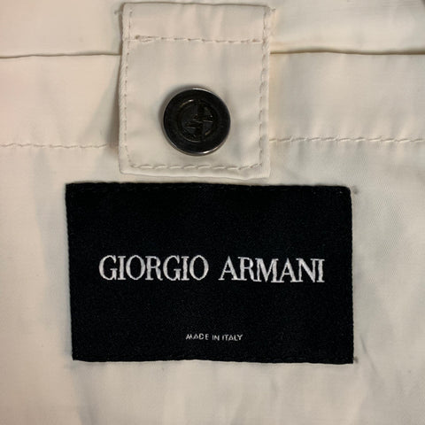 GIORGIO ARMANI 38 Size 38 Cream Cotton / Nylon Zip Fly Jacket