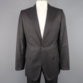 GIORGIO ARMANI 44 Regular Charcoal Stripe Wool Peak Lapel 2 pc Suit GIORGIO ARMANI