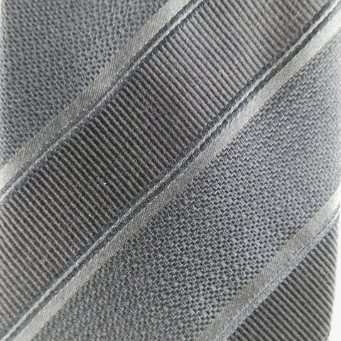 GIORGIO ARMANI Black on Black Diagonal Striped Silk Tie GIORGIO ARMANI