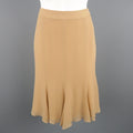 GIORGIO ARMANI Size 6 Beige Silk Skirt GIORGIO ARMANI