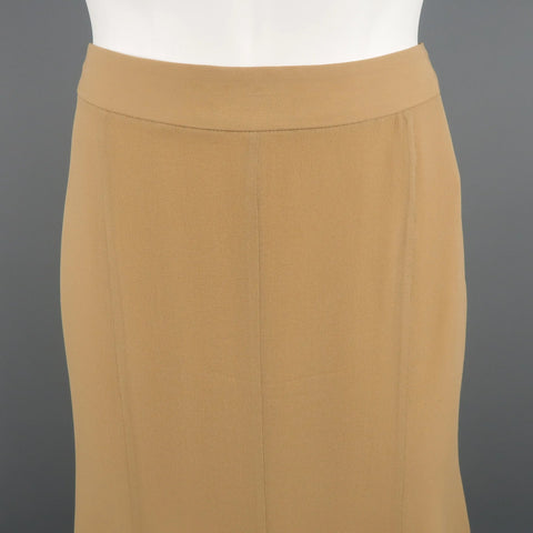 GIORGIO ARMANI Size 6 Beige Silk Skirt GIORGIO ARMANI