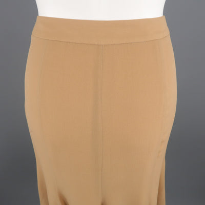 GIORGIO ARMANI Size 6 Beige Silk Skirt
