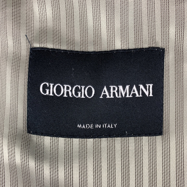 GIORGIO ARMANI Size 6 Khaki Cotton Blend Patch Pocket  Jacket