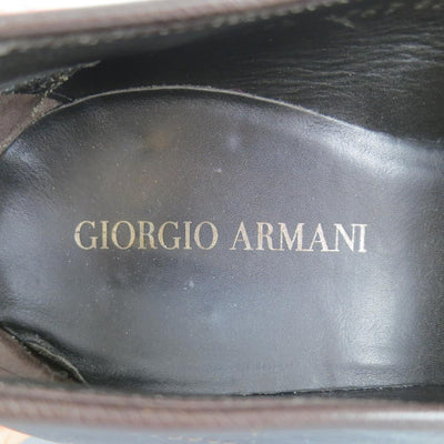 GIORGIO ARMANI Size 9.5 Brown Leather Split Apron Toe Loafers