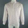 GITMAN VINTAGE Size L White Stripe Cotton Button Down Long Sleeve Shirt GITMAN VINTAGE