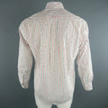 GITMAN VINTAGE Size L White Stripe Cotton Button Down Long Sleeve Shirt GITMAN VINTAGE