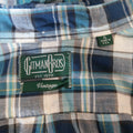 GITMAN VINTAGE Size XL Aqua Blue Plaid Cotton Long Sleeve Button Down Shirt GITMAN VINTAGE