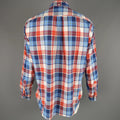 GITMAN VINTAGE Size XL Red White & Blue Plaid Cotton Long Sleeve Shirt GITMAN VINTAGE