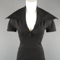 GIVENCHY Size S Black Jersey Wide Collared Polo Sheath Dress GIVENCHY