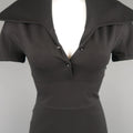 GIVENCHY Size S Black Jersey Wide Collared Polo Sheath Dress GIVENCHY