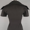 GIVENCHY Size S Black Jersey Wide Collared Polo Sheath Dress GIVENCHY