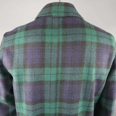 GOLDEN BEAR X UNIONMADE Large Blackwatch Plaid Wool Coat GOLDEN BEAR X UNIONMADE