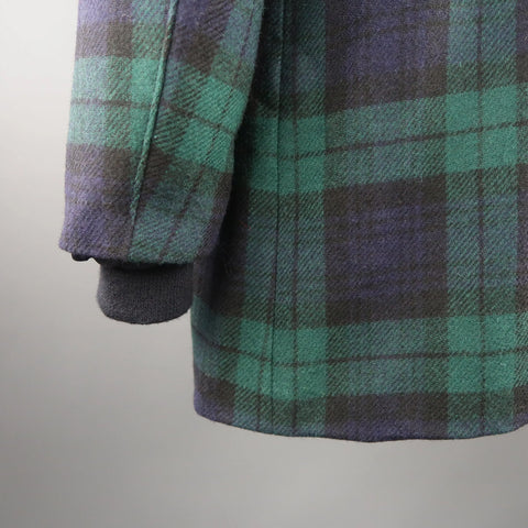 GOLDEN BEAR X UNIONMADE Large Blackwatch Plaid Wool Coat GOLDEN BEAR X UNIONMADE