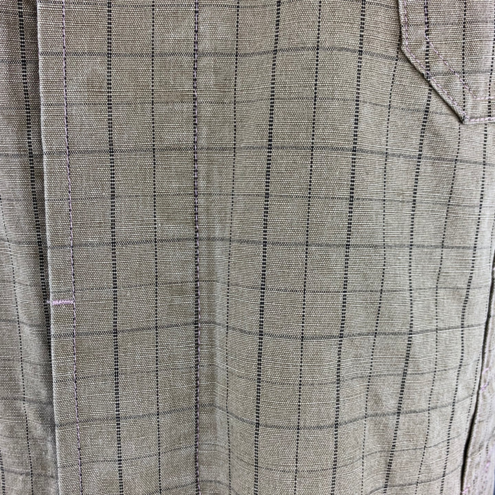 GRIFFIN XL Khaki Mixed Fabrics Cotton Hidden Buttons Jacket