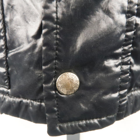 GUCCI 36 Black Shiny High Collar Puff Jacket